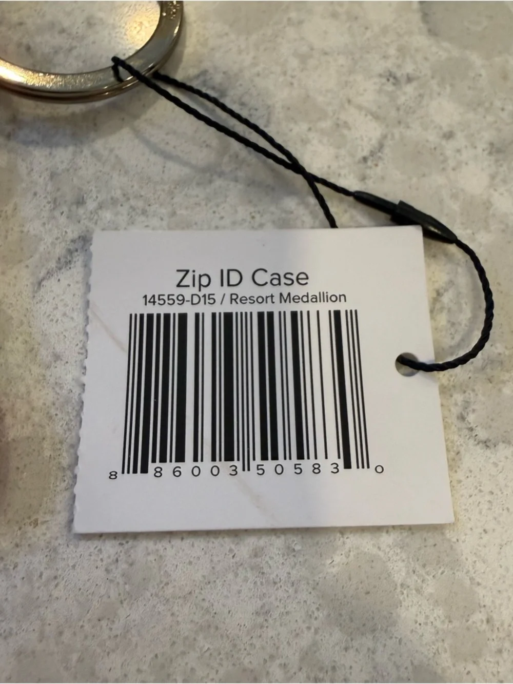 Vera Bradley Zip ID Case Keychain in Resort Medallion - Picture 4 of 5